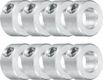 QUARKZMAN Set Screw Clamping Rings 5/16 Inch Bore, alumiiniumist v&otilde;lli kinnitusr&otilde;ngad, 5/8 tolli OD ja 5/16 tolli paksus, kinnitusr&otilde;ngas koos fikseeritud kruviga, stoppr&otilde;ngas lineaarv&otilde;lli juhtimiseks, 8-ne pakett