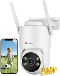Ctronics 5MP Outdoor WiFi Surveillance Camera, 5GHz/2.4GHz Dual Band WiFi PTZ Camera Outdoor with People/Vehicle/Animal Detection, Car Tracking, Colour Night Vision 30 m, 2-Way Audio, PC/TF/Cloud/IP66
