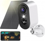 NUASI Solar Surveillance Camera Wireless Outdoor Solar CCTV Camera for Home Security with 5200 mAh Rechargeable Battery