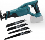 Makita 18 V akudega &uuml;hilduv akutr&uuml;kisaag, 3200 RPM 21 V traadita sae, muutuva kiirusega, elektriline sae 4 saeteraga, metallist puidu PVC jaoks.