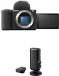 Sony Alpha ZV-E10 II APS-C peegelkaamera vahetatava objektiiviga (4K60p video, 4:2:2 10-bit salvestused, 26MP, t&auml;iustatud digitaalne stabiliseerimine, autofookus reaalajas silmade tuvastamisega)