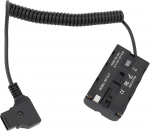 D-Tap to NP F550 Dummy aku, &uuml;hilduv NP F970 NP F750 NP F570 NP F550 Power Video LED Light Camera Monitor, D-Tap spiraalne toitejuhe V Mount aku jaoks, 37-100cm