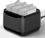 Akulaadija Osmo Action 4 3 kaamerale, intelligentne 3-kanaliline USB-laadija, actionkaamera aku laadimiskeskus, kiirlaadimine