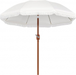 Yaheetech Romantiline Tassel P&auml;ikesevarju L&auml;bim&otilde;&otilde;t 242 cm Kokkupandav aiavarju 8 klaaskiust ribid vihmavari koos kraanikangiga Vihmavarju P&auml;ikesekaitse Patio vihmavari UV kaitse ilma aluse ilma kreemvalge v&auml;rviga