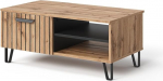 Vicco Amber Oak Wotan kohvilaud 90 x 50 cm koos t&auml;iendava hoiukambriga
