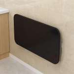 Wandmontierter Klapptisch, kompakter H&auml;ngetisch f&uuml;r Esszimmer, Schlafzimmer, Arbeitszimmer, K&uuml;che, W&auml;sche (schwarz, 90 x 40 cm), platzsparende L&ouml;sung f&uuml;r Zuhause und B&uuml;ro