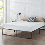 ZINUS Lorelai metallist platvormvoodi 31 cm | Terasest liugraam | Voodi all hoiuruum | Lihtne kokkupanek | 180 x 200 cm | Must