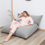 Fireside Stuhl, Weicher Lounge Stuhl Faule Bodensofa Akzentbohnenbeutel Couch F&uuml;r Wohnzimmer Ecke Stuhl Schlafzimmer Salon B&uuml;roabdeckung 120X150CM Lightgrey