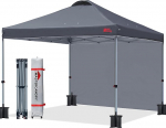 MASTERCANOPY Pop-Up Gazebo kokkupandav telk koos ventilatsiooniga ja 1 k&uuml;lgseina / k&uuml;lgpaneeliga turu, aia, &uuml;rituste jaoks