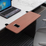 Verstellbare Tastaturablage unter dem Schreibtisch, zum Anklemmen auf dem Schreibtisch, faltbare Tastaturablage, ergonomisches B&uuml;rozubeh&ouml;r f&uuml;r verbesserte Arbeitsplatzorganisation
