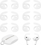 4 paari k&otilde;rvakonksud AirPods Pro 2 jaoks, libisemiskindlad silikoonist k&otilde;rvakonksud koos hoiukotiga treeninguks, jooksmiseks, spordiks ja treeninguks, mugavad, vastupidavad tarvikud AirPods Pro 2. p&otilde;lvkonnale