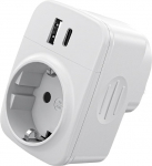 &Uuml;hendkuningriigi adapter, reisiadapter UK 2 USB-A 2 USB-C (3A), pistikupesa adapter Inglismaa Iirimaa/Britannia/Dubai/Maldiivid, G-t&uuml;&uuml;pi adapter, reisiadapter.