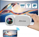 Mini projektor 4K 1080P toega, kaasaskantav projektor WiFi, v&auml;ike projektor v&auml;ljas filmiprojektor iOS, Android, Windows, &uuml;hilduv HDMI/TV Stick/Memory Stick/Laptop, valge
