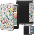 MoKo Abnehmbare Magneth&uuml;lle f&uuml;r 7" E-Reader der 12. Gen 2024 & Color 2024/2025, Ultraklarer Kratzfester Leichter R&uuml;ckdeckel mit Auto-Wake/Sleep, Nicht Geeignet f&uuml;r BOOX & Kobo, Blume
