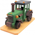 K&auml;sitsi valmistatud XXL suitsuahi, suitsuahi figuur, suitsup&otilde;leti, suitsup&otilde;leti, suitsutraktor, suitsuahi kui traktor, kingitus traktoriarmastajatele, puidust roheline, L/B/H 36 x 16 x 19 cm.
