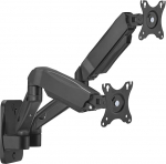 AISENS Pro 20 lb 3 Swivel 2 Arm 17-tollise TV monitori seinakinnitus koos vastukaaluga Must