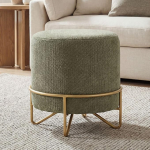 Ya-Home &uuml;mmargune &scaron;enill, meigijalats, &uuml;mmargune pouf, polsterdatud tool, jalatugi elutuppa, magamistuppa, esikusse, l&auml;bim&otilde;&otilde;t 34 x 37 cm, roheline