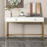 NIZAME metallist koridorikonsool diivanilaud 2 sahtliga, deko metallist konsoollaud sissep&auml;&auml;suks veranda laud, aksessuaarilaud elutuppa, koridori (v&auml;rv : stiil 2, suurus : 80x30x85cm)