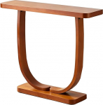 Konsolentisch Holz mit Geschwungenen Beinen, Console Table mit Abgerundeten Ecken, Geeignet f&uuml;r Wohnzimmer und Flur(120x23x80CM/47x9x31IN)