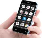 Hipipooo V&auml;ike telefon 3G minitelefon, mis toetab Nano SIM-kaarti 2,5-tolline 950mAh Android 8.1 lastetelefon 2GB + 16GB (3G sinine)