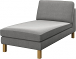 Soferia kate &uuml;hildub Karlstad vabalt seisva Chaise Longue kattega, kaitsekate, Chaise Longue kate, kriimustuskindel, h&uuml;drofoobne, allergeenivaba, Elegance, helehall