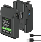 Pack of 2 V Mount/V Lock Battery 95Wh 14.4V 6600mAh Rechargeable Li-ion Battery for Broadcast Video Camcorder, Compatible with Sony HDCAM, XDCAM, Digital Cinema Cameras and Other Camcorders