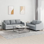 ZEYUAN 3201834 2-osaline diivan komplekt padjadega helehall kangas, Lounge diivan, diivanid ja diivanid, l&otilde;&otilde;gastav diivan, diivan elutuppa, diivan koos - 3201834