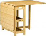 HOMCOM Kokkupandav s&ouml;&ouml;gilaud 6 inimesele koos riiulitega K&ouml;&ouml;gilaud s&ouml;&ouml;gilaud v&auml;ikestesse ruumidesse K&ouml;&ouml;gi s&ouml;&ouml;gituba 149,5 x 80 x 73,5 cm Looduslik