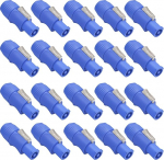 GBKDQQ 20 Pack Powercon pistik, 3 Pin AC Powercon pistik Powercon NAC3FCA 20A 3 Pin Audio Power Plug 250V AC Power Plug for Stage Light Speaker Sinine