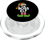 Lustiges Boss Elf Weihnachtskost&uuml;m Weihnachtsmann Helfer Matching PopSockets PopGrip f&uuml;r MagSafe