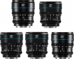 SIRUI Night Walker Cine Lens with Manual Focus Set, 16 mm, 24 mm, 35 mm, 55 mm, 75 mm, T1.2 Lens with Large Aperture and S35 Frame Prime Lens for E Mount FX30, ZV-E10, A6400, A6700 (Black)