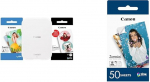 Canon Zoemini 2 "Printing Kit" Photo Printer, Pearl White & Zoemini 5 x 7.5 cm Zinc Photo Paper | Pack of 50 Sheets | No Ink, No Effort. | Perfect for Distributing Memory Photos