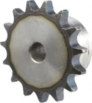 Roller Sprocket 1 Piece A3 Steel 08B 25-40 Tooth Chain Drive Sprocket Roller Chain Gear Pitch 12.7 mm Industrial Sprocket (38 Teeth)