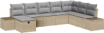 Rantry 8-teiliges Garten-Sofa-Set mit Kissen Beige Poly-Rattan Gartenlounge Model3359429