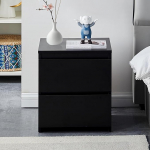 TUKAILAI &Ouml;&ouml;laud, must &ouml;&ouml;kapp 2 sahtliga, kaasaegne k&uuml;ljelaud elutuppa ja magamistuppa, puidust &ouml;&ouml;kapp 40 x 34 x 46 cm