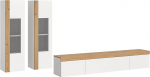 xonox.home Ruda elutoa 3-kohaline komplekt elutoa kombinatsioon elutoa m&ouml;&ouml;bel elutoa kabinetim&ouml;&ouml;bel kombinatsioon elutoa komplekt valge Artisan tammepuust rippudes