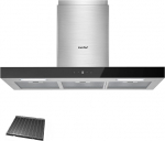 COMFEE CHW 7.9M77A3 A+++ Cooker Hood 90 cm Recirculation / Extractor Hood with 650 m&sup3;/h Strong Suction Power, 4 Speeds, Touch Control & Gesture Control, Wall Hood with Activated Carbon Filter