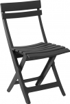 Grosfillex Miami Foldable Chair, Charcoal, 42 x 9 x 93 cm