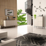 Lomadox Living Room Set 2-Piece Living Room Cabinet Living Room Furniture Living Room Cabinets Modern in Cashmere with Milled Fronts