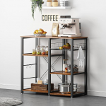 AuraCraft pagaririiul, k&ouml;&ouml;giriiul, seisev riiul, pagaririiul, mikrolaineahju hoidja, multifunktsionaalne k&ouml;&ouml;gi hoiuriiul 3 riiuliga, 90 x 40 x 83 cm, (Retro)