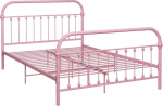 vidaXL Voodiraam Klassikaline metallist voodi Kahekohaline voodi Magamistoa voodiraam Lamellistega voodiraam Kahekohaline voodi Magamistoam&ouml;&ouml;bel Roosa metall 120 x 200 cm