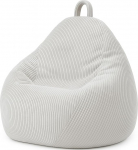bananair - Laste kott - Corduroy kangas laia soonikuga - pehme ja mugav - masinpesuk&otilde;lblik kate - lihtne kanda - Bean Bag, Gaming Bean Bag koos t&auml;idisega (80 x 70 cm, helehall)