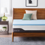 Lucid 5,1 cm madratsitopper Queen - Gel Infused Memory Foam - Memory Foam Mattress Topper Queen - Ventileeritud disain - CertiPur sertifitseeritud
