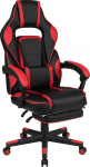 Flash Furniture X40 Gaming Office Chair Racing Design Ergonoomiline t&auml;ielikult lamava selja ja k&auml;etugedega V&auml;lja t&otilde;mmatav jalatugi Lumbar Massage Red