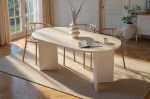 Elegantne valge s&ouml;&ouml;gilaud, 180 x 75 x 89,5 cm, 100% melamiinkattega puitlaastplaat, 25 mm paksune, sobib ideaalselt kaasaegsetesse s&ouml;&ouml;giruumidesse.