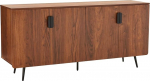 Moodne 4 ukseline tumedast puidust 160cm riidekapp