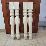 decorluxes 9,4 x 73,7 cm, v&auml;rvimata talumajapidamise laudade jalad, s&ouml;&ouml;gilaudade komplekt 4 DIY kohvilaudadega, rustikaalsed keeratud jalad, lihtne v&auml;rvida mis tahes v&auml;rvi, mida soovite (29 tolli)
