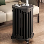 6 in 1 &uuml;mmargune virnastatav st&auml;kk t&auml;ispuidust pesitsuslaudade ja -toolidega elutoa s&ouml;&ouml;gitoa must disain koos baasiga T&auml;iuslik ruumi s&auml;&auml;stev lahendus