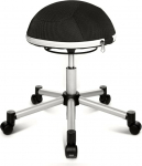 Fitness Stool Sitness Half Ball - &uuml;ks suurus, kate: Must: 100% pol&uuml;ester, must