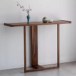 JINGJIAOPLSD Konsolentisch Aus Massivholz, Beistelltisch im Neuen Chinesischen Stil, 80x30x80cm, mit Zapfenverbindung, Konsole Schmal f&uuml;r Hinter Dem Sofa Oder im Flur